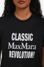 Max Mara Black Logo Short Sleeve T-Shirt Size S