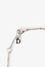 Christian Dior Silver Tone Metal Crystal Embellished Logo Bracelet