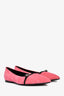 Hermès Pink Suede Crystal Detail Pointed Toe Flats Size 39