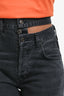 Agolde Grey Wash Denim Broken Waistband Jeans Size 24