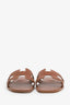 Hermès Gold Leather Oran Sandals Size 37
