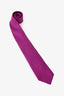 Hermès Purple Silk Printed Tie Mens