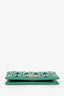 Miu Miu Green Matelassé Nappa Leather Small Wallet