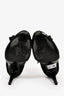 Pre-Loved Chanel™ Grey/Black Satin Suede Peep-Toe Bow Ankle Booties Size 40