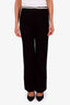 Pre-loved Chanel™ 2021 Black Tweed Crochet Trim Pants Size 36