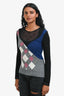 Marine Serre Black Multicolour 'Diamond' Long Sleeve Sweater Size S