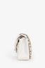Pre-loved Chanel™ White Caviar Leather Small Classic Double Flap GHW
