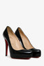 Christian Louboutin Black Patent Platform Pumps Size 36.5
