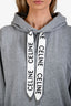Celine Grey Cotton Logo Drawstring Hoodie Sweatshirt Estimated Size S