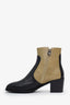 Pre-loved Chanel™ 15B Gold/Black Leather CC Ankle Boots Size 41.5