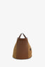 Marni Brown Leather Raffia Tropicalia Bag With Strap