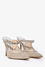 Jimmy Choo Silver Glitter Bing 100 Heels Size 36