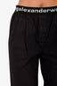 Alexander Wang Black Straight Leg Logo Trouser Size XS