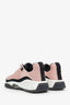 Pre-loved Chanel™ Pink Mesh Suede Calfskin CC Sneakers Size 37