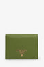 Prada Green Saffiano Leather Compact Wallet