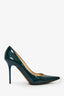 Jimmy Choo Green Patent Pointed Heels Size 38