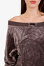 Moncler Grey Velour Mini Dress Size M