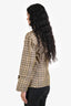Celine 2016 Runway Brown Plaid Double Breasted Jacket Size 36