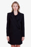 Smythe Black Single Button Blazer Mini Dress Size 2