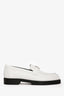 Hermès White Epsom Leather 'Faubourg' H Loafers Size 38