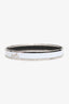 Hermès Palladium/White Caleche Narrow Bangle Bracelet