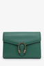 Gucci Green Grained Leather Dionysus Wallet on Chain