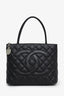 Pre-loved Chanel™ 2005-06 Black Quilted Caviar Medallion Tote Bag