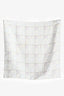 Burberry Light Blue Silk Check Scarf