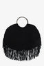 Saint Laurent Fall 2016 Black Suede Fringe Bracelet Serpent Hobo Bag