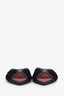 Pre-loved Chanel™ Black Mesh Cotton Coco Beach CC Flats Size 39.5