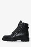Balmain Black Leather Combat Boots Size 40 Men's