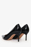 Manolo Blahnik Black Patent Leather Pointed Toe Heels Size 37