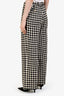 Gucci Black/White Tweed Houndstooth Wide Leg Pants Size 38
