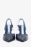 The Attico Blue PVC Ester Slingback Heels Size 37