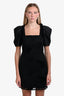 Elliatt Black Embroidered Floral Short Sleeve Mini Dress Size S