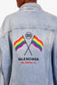 Balenciaga Blue Denim FW19 Button Up Jean Jacket Size 38