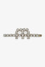Miu Miu Silver Tone Crystal Embellished Hair Clip