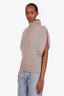 Bottega Veneta Grey Wool Shetland Cape-Like Sleeveless Sweater Size S
