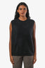 Nordstrom Black Cashmere Sleeveless Sweater Size Large