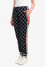 Gucci Blue/White Knit GG Monogram Webbed Sweatpants Size M