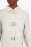 Courreges Blue Wool Tweed Single Breasted Jacket est Size S