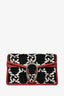 Gucci Black/White Tweed Leather Trim Super Mini Dionysus Crossbody