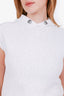 Brunello Cucinelli White Cotton Beaded Sleeveless Hooded Sweater Estimated Size S