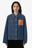 Loewe Blue Denim Anagram All Over Patched Jacket Size 36