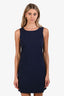 Theory Navy Blue Cotton Shift Sleeveless Dress Size 4