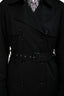 Dolce & Gabbana Black Double Breasted Trench Coat Size 40