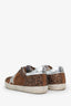 Golden Goose Brown Leather & Glitter Sneakers Size 39