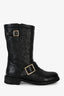 Jimmy Choo Black Leather Biker Ankle Boots Size 36.5