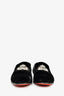 Christian Louboutin Black Velvet Crystal Detail Loafers Size 45 Mens