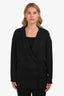 Vionnet Black Silk Buttoned Blazer Style Blouse Size 44